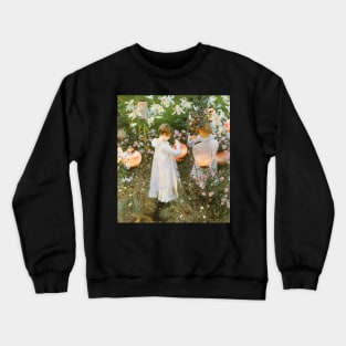 Carnation, Lily, Lily, Rose by John Singer Sargent Crewneck Sweatshirt